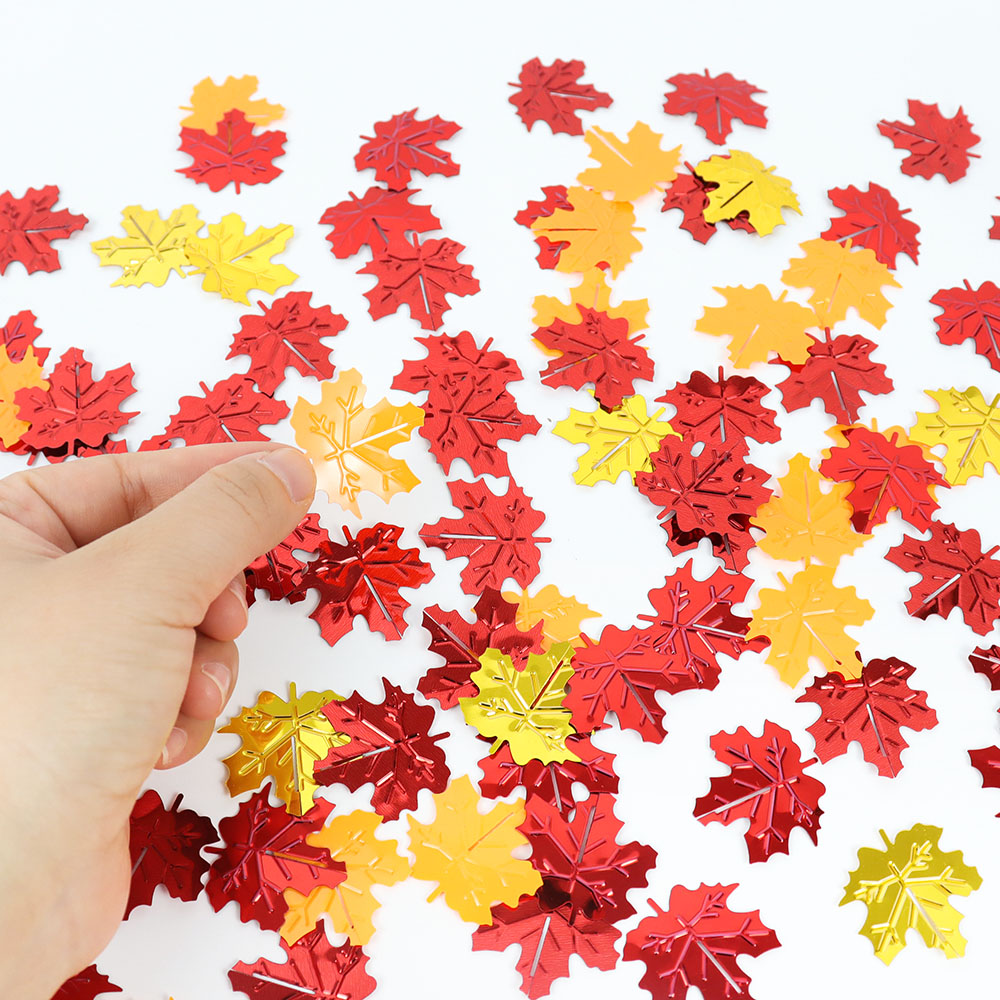Table Runner Sequin - 15g Fall Glitter Maple Leaves Confetti