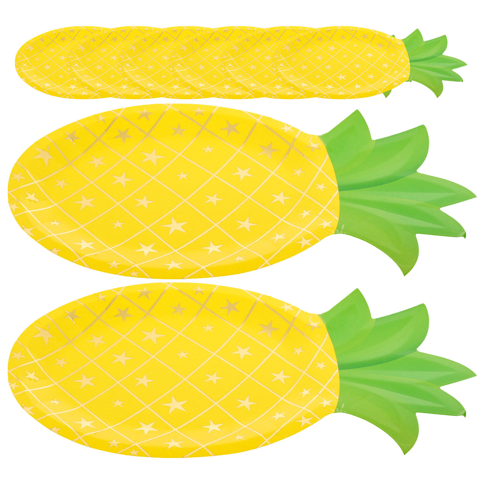 Wedding Supply In Bulk - 8Pcs Pineapple Paper Plates Disposable Party
