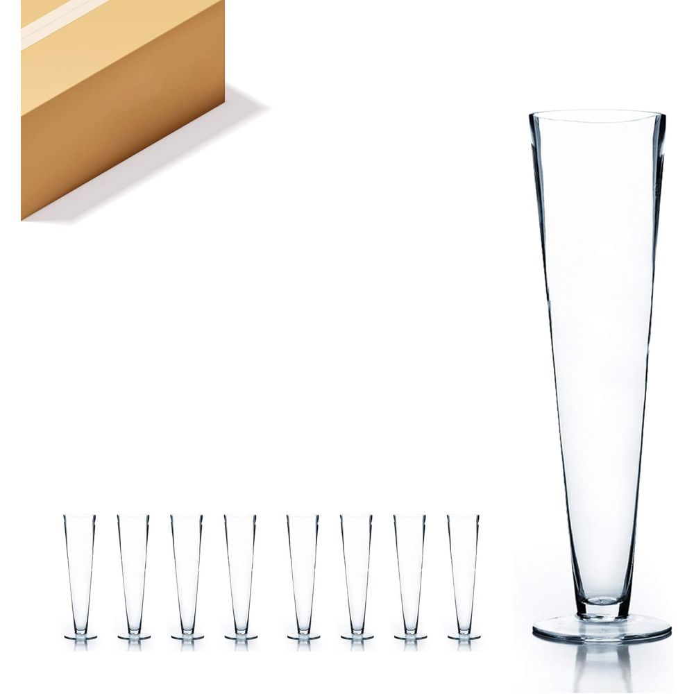 Centerpiece Vase Tall - WGV Trumpet Glass Vase Bulk, Open