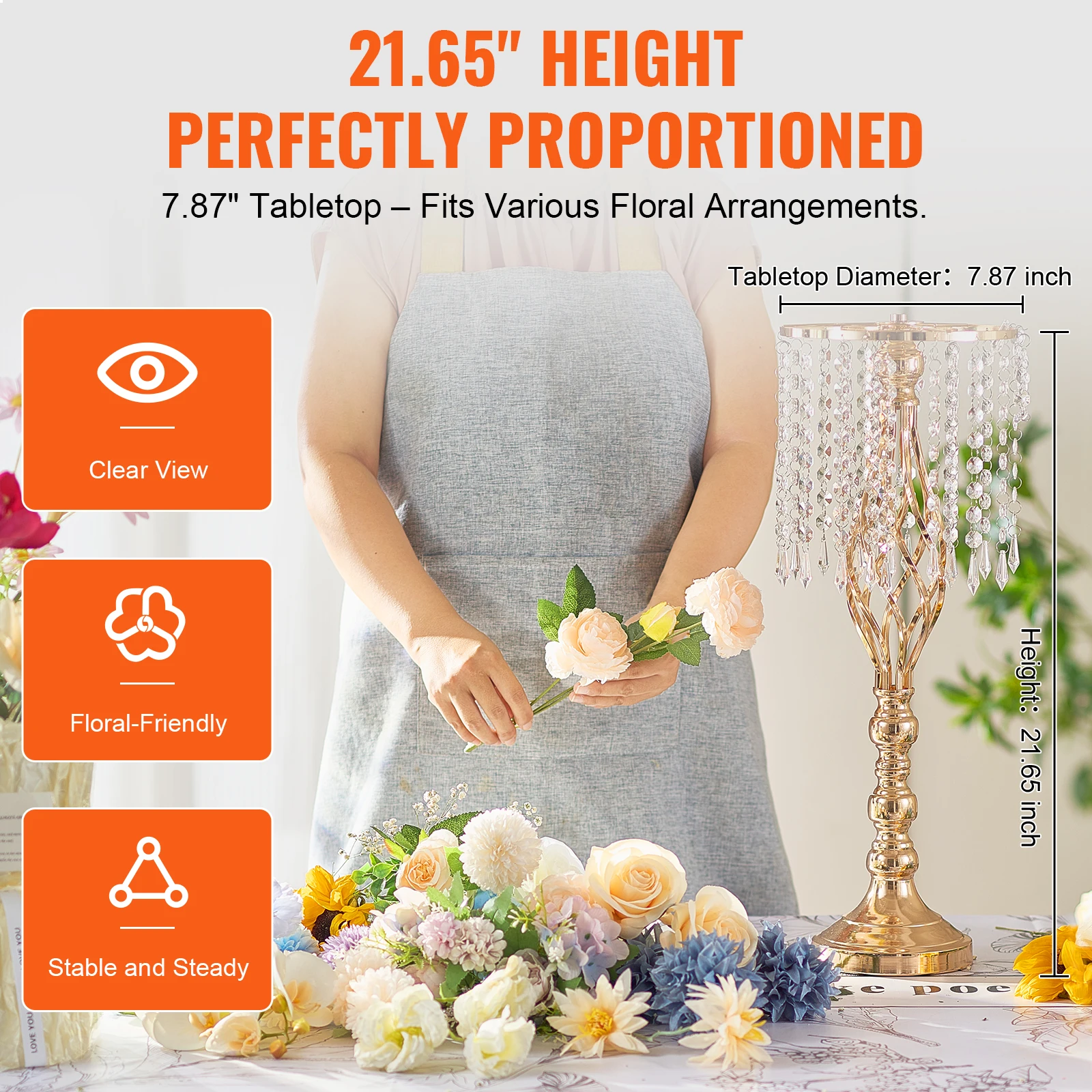 VEVOR Tall Crystal Wedding Flo - đánh giá và giá Centerpiece Vase Tall