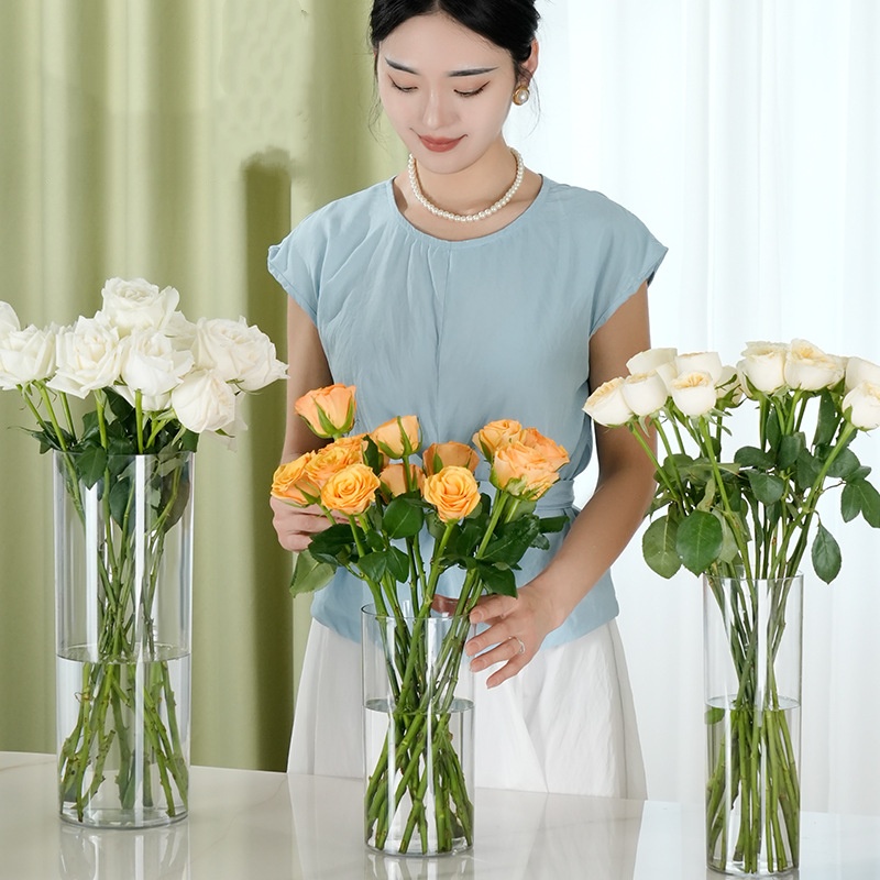 New Acrylic Clear Cylinder Flo - đánh giá và giá Centerpiece Vase Tall