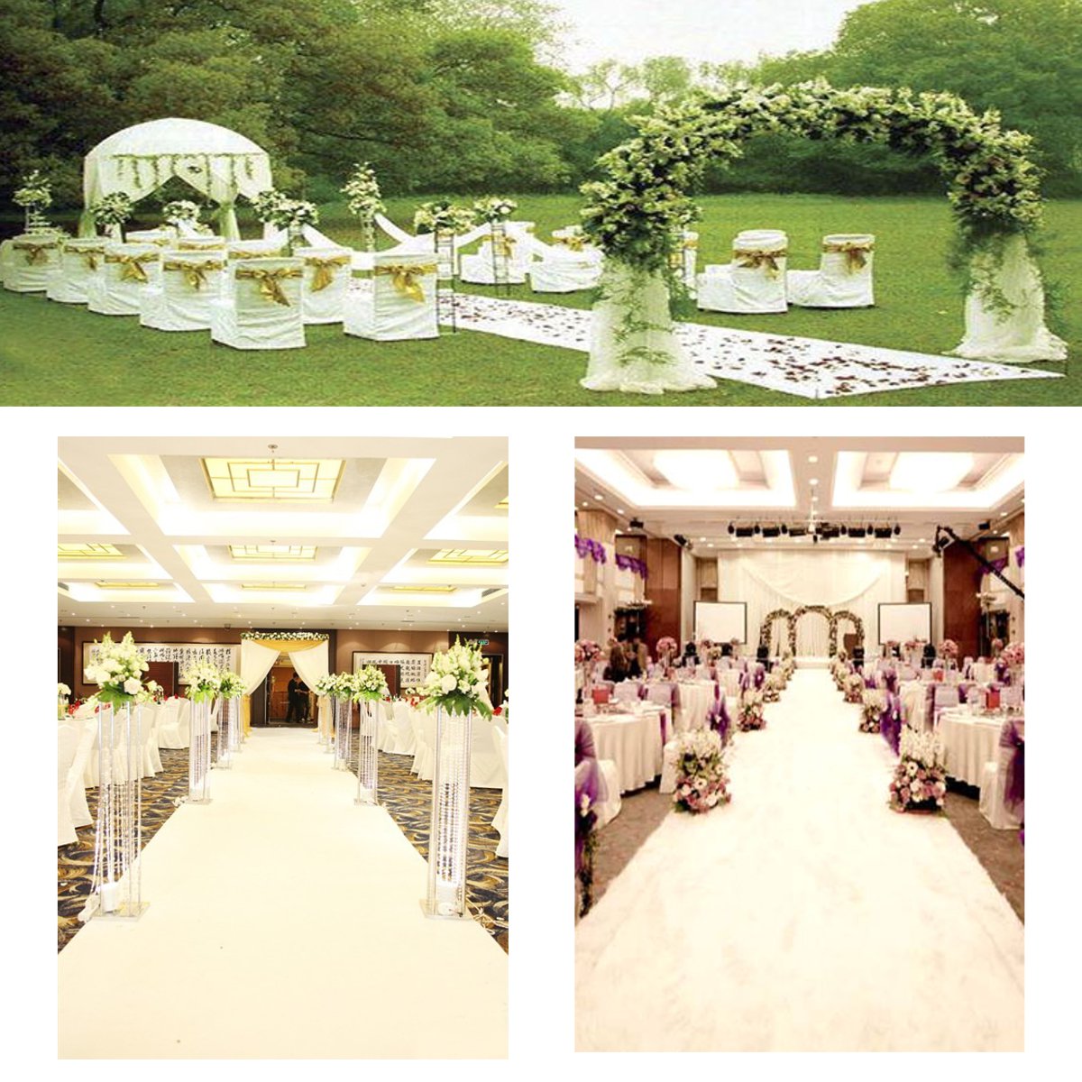 Đám Cưới Trắng Thảm Lối Đi Chạ - đánh giá và giá Aisle Runner White