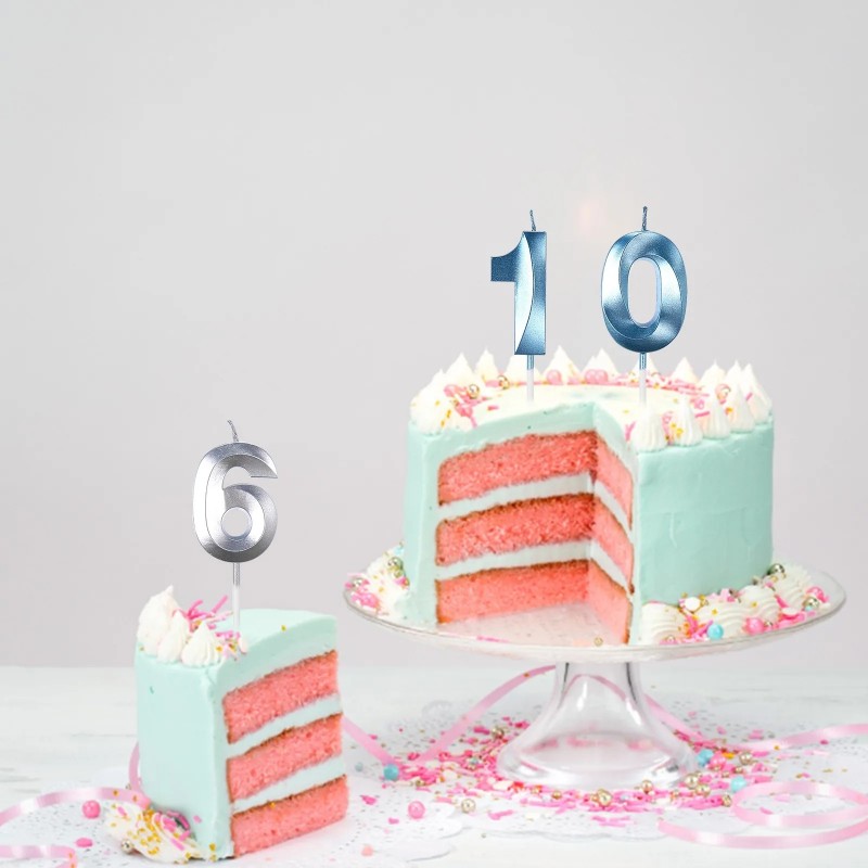 Blue Number Cake Candles 0 1 2 - đánh giá và giá Unity Candle Set