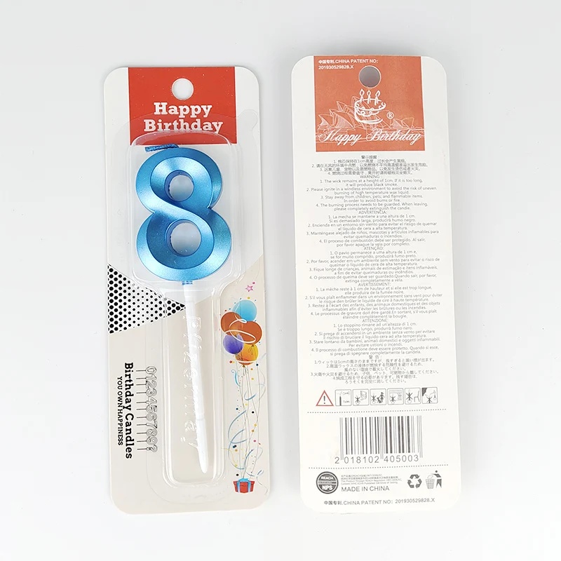 Blue Number Cake Candles 0 1 2 - đánh giá và giá Unity Candle Set