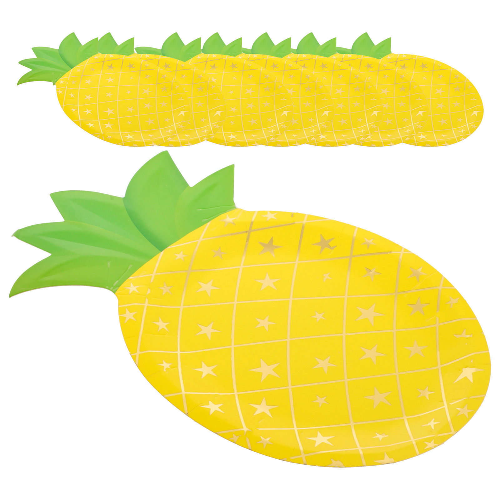 8Pcs Pineapple Paper Plates Di - đánh giá và giá Wedding Supply In Bulk