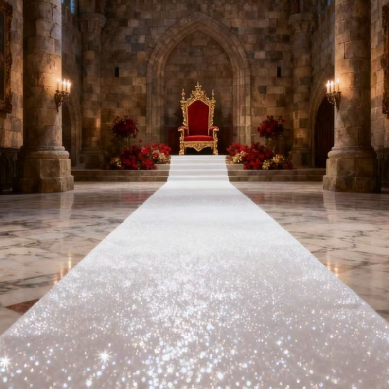 Elegant White Sparkling Weddin - đánh giá và giá Aisle Runner White
