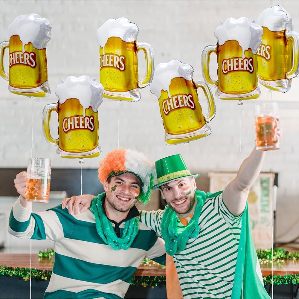6pcs Cheers Beer Mug Balloons  - đánh giá và giá Wedding Alcohol Supply