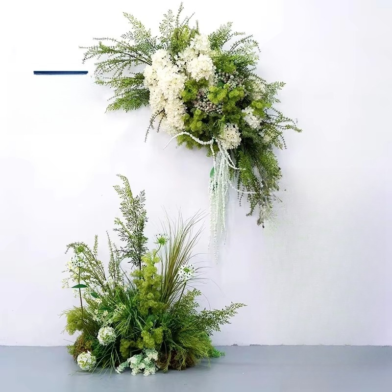 Green wedding decoration walkw - đánh giá và giá Aisle Runner White
