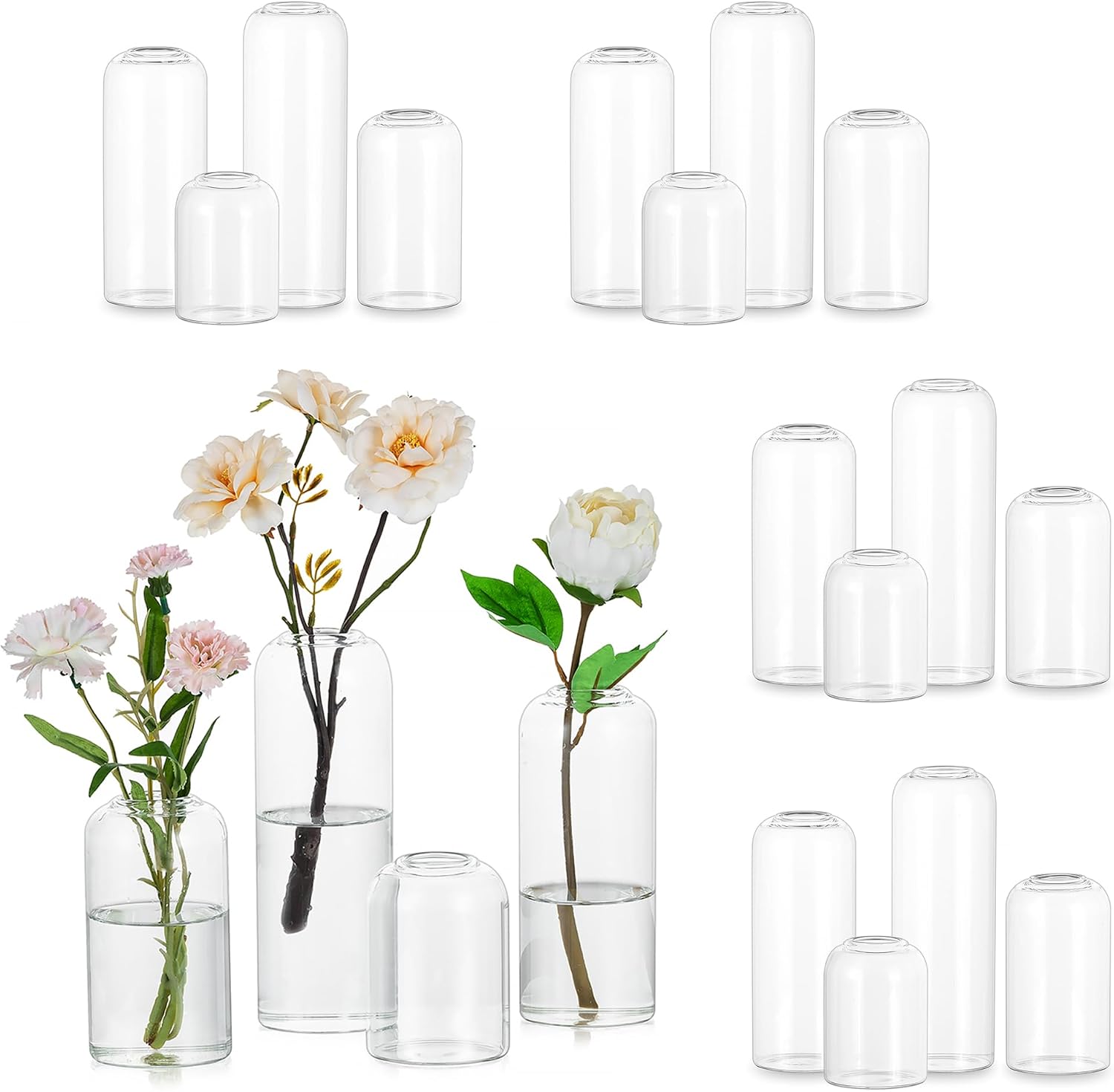 Hewory Glass Bud Vases for Flo - đánh giá và giá Centerpiece Vase Tall