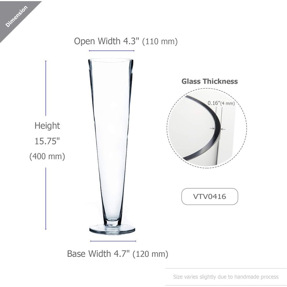 WGV Trumpet Glass Vase Bulk, O - đánh giá và giá Centerpiece Vase Tall