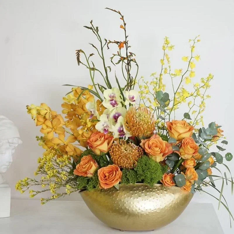 New Large Size Golden Bowl Pot - đánh giá và giá Centerpiece Vase Tall