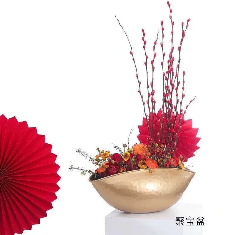 New Large Size Golden Bowl Pot - đánh giá và giá Centerpiece Vase Tall
